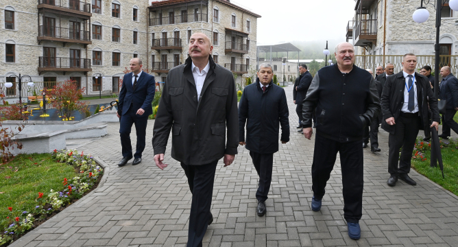President Ilham Aliyev and President Aleksandr Lukashenko visited Shusha city
