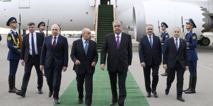 President of Tajikistan Emomali Rahmon arrives in Azerbaijan for state visit
