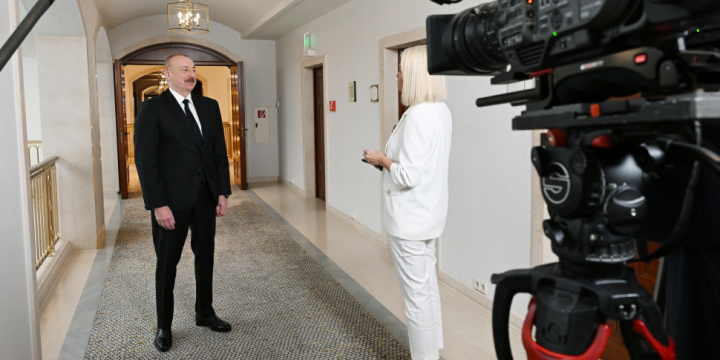 President of Azerbaijan Ilham Aliyev was interviewed by Euronews TV channel