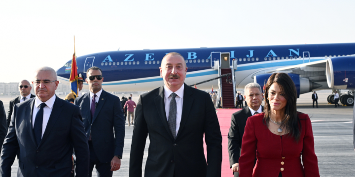 Azərbaycan Prezidenti İlham Əliyev Misirə rəsmi səfərə gedib