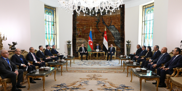 Azerbaijani and Egyptian Presidents held expanded meeting
