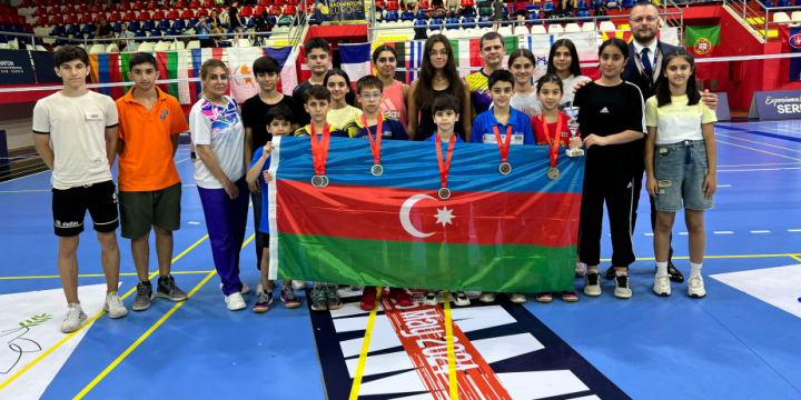 Young Azerbaijani badminton players garner four medals in Serbia