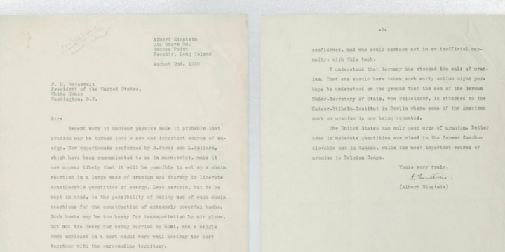 Albert Einstein’s 1939 letter to Franklin D. Roosevelt could fetch up to $6 Million at auction