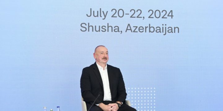 Prezident İlham Əliyev Şuşada 2-ci Qlobal Media Forumunda çıxış edib