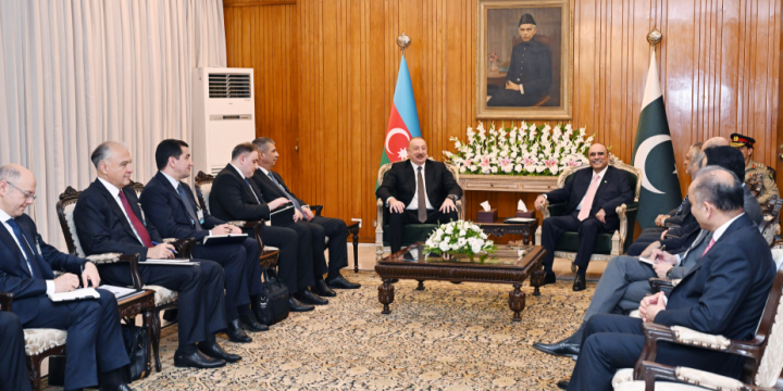 President of Azerbaijan Ilham Aliyev held expanded meeting with President of Pakistan Asif Ali Zardari in Islamabad