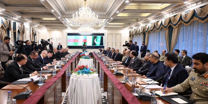 President of Azerbaijan Ilham Aliyev held expanded meeting with Prime Minister of Pakistan Muhammad Shehbaz Sharif in Islamabad