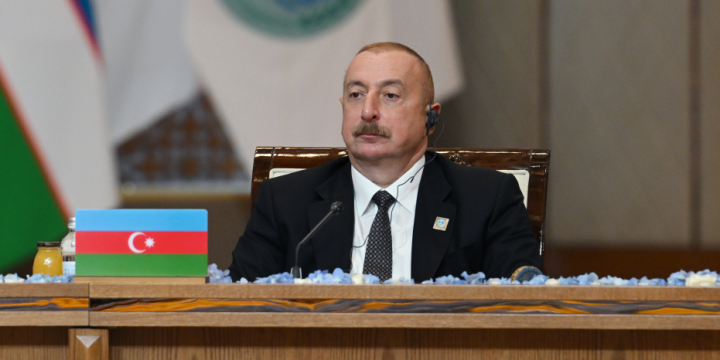 President Ilham Aliyev is attending “SCO plus” meeting in Astana