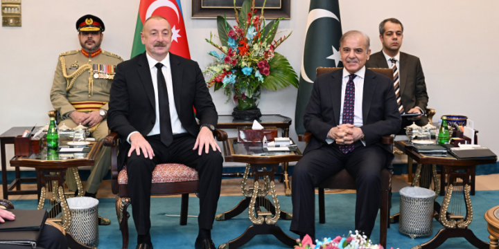President of Azerbaijan Ilham Aliyev held meeting with Prime Minister of Pakistan Muhammad Shehbaz Sharif in limited format in Islamabad
