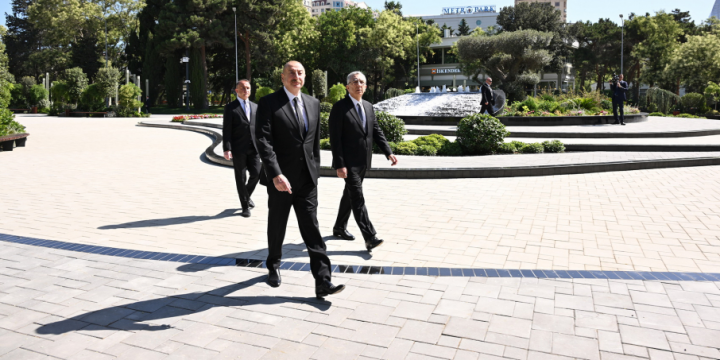 President Ilham Aliyev attended reopening of newly renovated Narimanov Park in Baku