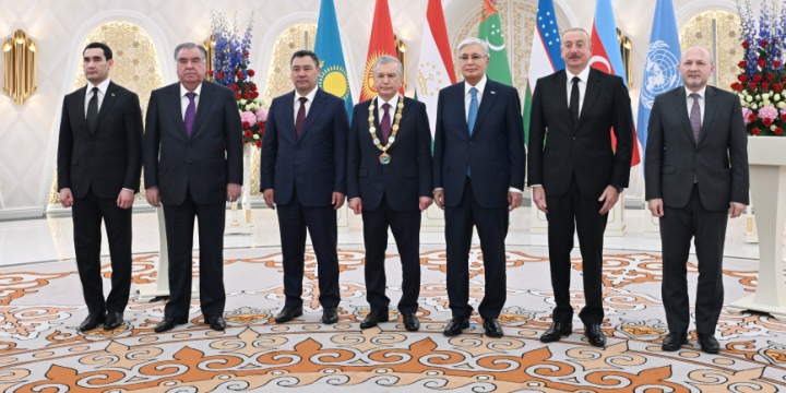 President Ilham Aliyev attended award ceremony for Uzbekistan’s President Shavkat Mirziyoyev in Astana