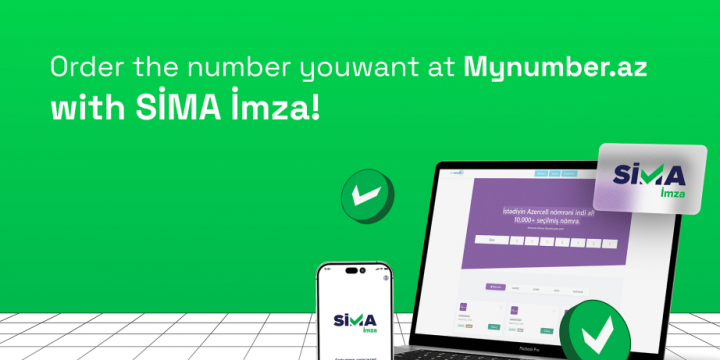 Order your number on Mynumber.az with “SİMA İmza”!