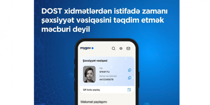 DOST xidmətlərdən istifadə zamanı şəxsiyyət vəsiqəsini təqdim etmək məcburi deyil