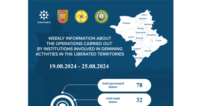 ANAMA: 1,308.3 hectares cleared of mines and UXOs over past week