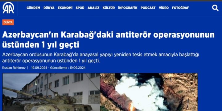 Türkiyə mediası: Qarabağda antiterror əməliyyatı Azərbaycanın gücünün daha bir nümayişi oldu