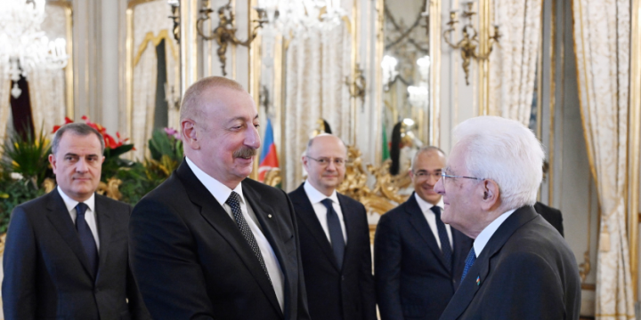 President Ilham Aliyev had working lunch with President of Italy in Rome