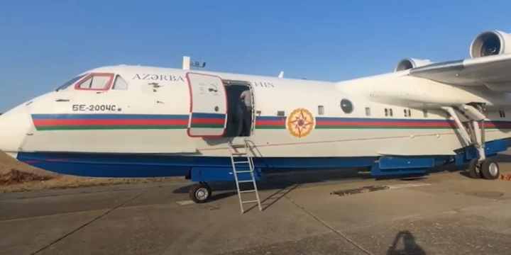 Azerbaijan’s amphibious aircraft engaged in firefighting operations in Türkiye