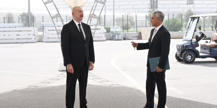 Prezident İlham Əliyev Bakı Olimpiya Stadionunun ərazisində COP29-a hazırlıqla bağlı görülən işlərlə tanış olub