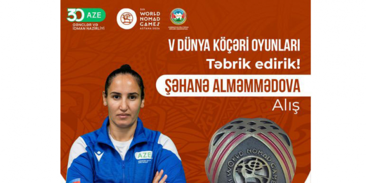 Azerbaijani female athlete takes bronze at World Nomad Games