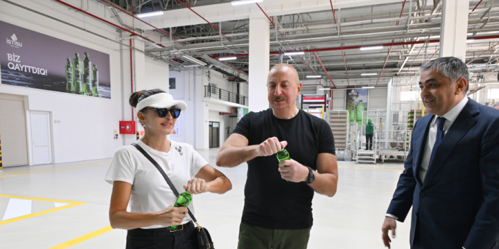 President Ilham Aliyev and First Lady Mehriban Aliyeva attended inauguration of Istisu Mineral Water Plant in Kalbajar