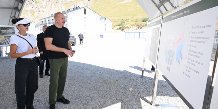 President Ilham Aliyev inspected construction progress of “Istisu” Treatment and Recreation Complex in Kalbajar district