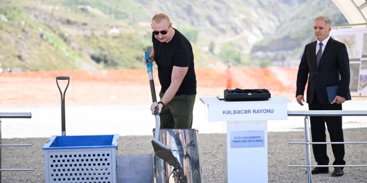 President Ilham Aliyev laid foundation stone for Istisu settlement in Kalbajar district