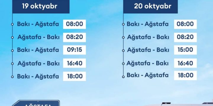 Bakı-Ağstafa-Bakı marşrutu üzrə əlavə qatar reysləri təyin edilir