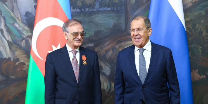 Russian FM presents Order of Alexander Nevsky to Polad Bulbuloglu