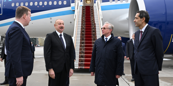 President of Azerbaijan Ilham Aliyev arrived in Russia