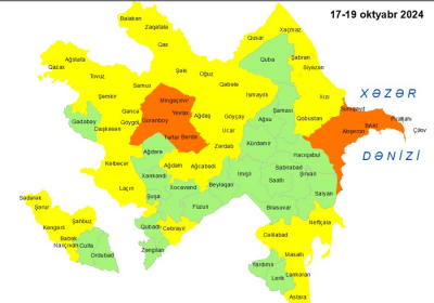 Küləkli hava şəraiti ilə bağlı sarı və narıncı xəbərdarlıq edilib