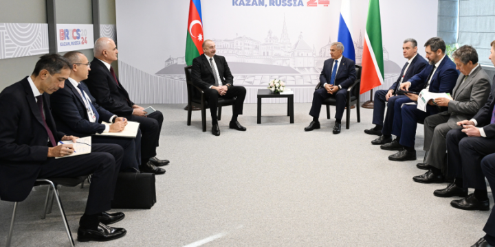 President of Azerbaijan Ilham Aliyev met with Rais of the Republic of Tatarstan of the Russian Federation in Kazan