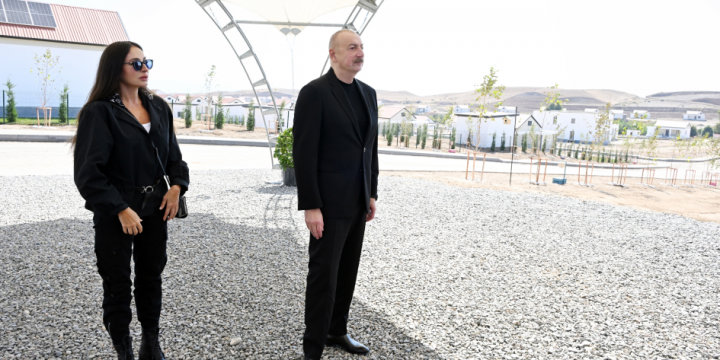 President Ilham Aliyev examined construction progress of houses and social facilities in Horovlu village of Jabrayil district