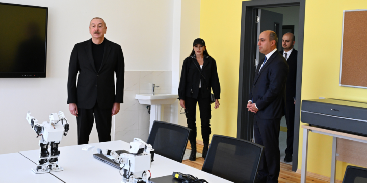 President Ilham Aliyev attended the opening of the Mehdi Mehdizade Secondary School in Jabrayil