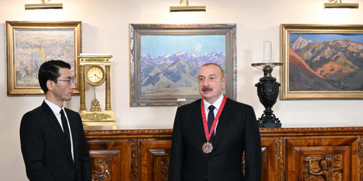 “Chinghiz Aitmatov” Order bestowed upon President Ilham Aliyev in Bishkek