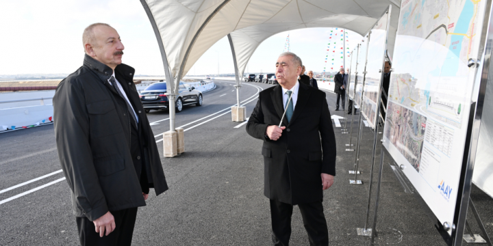 President Ilham Aliyev attended inauguration of Boyukshor–Pirshaghi highway