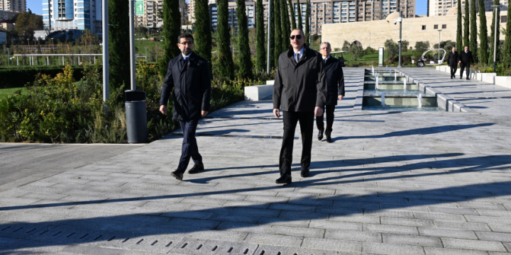 President Ilham Aliyev attended opening of third section of Central Park in Baku