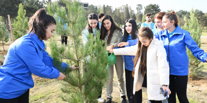 Leyla Aliyeva joins tree-planting campaign in Sabunchu district of Baku