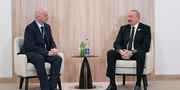 President Ilham Aliyev met with FIFA President Gianni Infantino