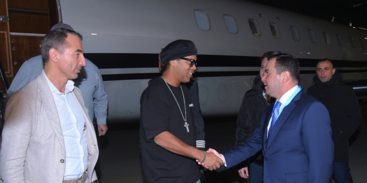 Ronaldinho arrives in Azerbaijan for COP29