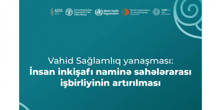 COP29 çərçivəsində Vahid Sağlamlıq yanaşması ilə bağlı tədbirlər keçiriləcək