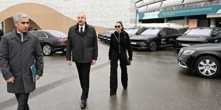 Prezident İlham Əliyev Bakı Olimpiya Stadionunun ərazisində COP29-la bağlı yaradılan şəraitlə tanış olub