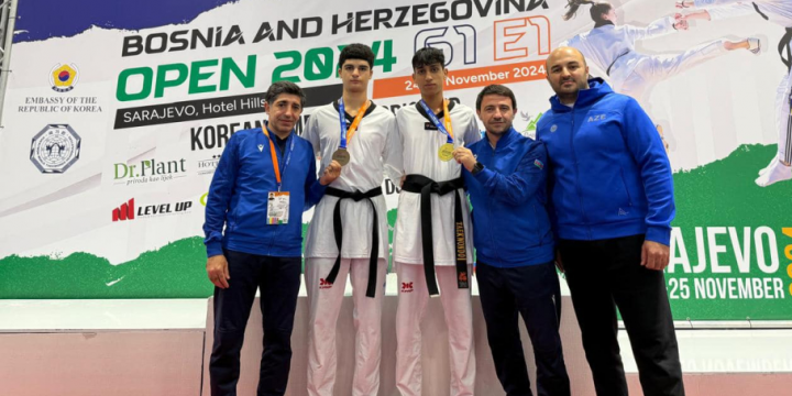 Azerbaijani taekwondo fighters win two medals in Bosnia Open G1