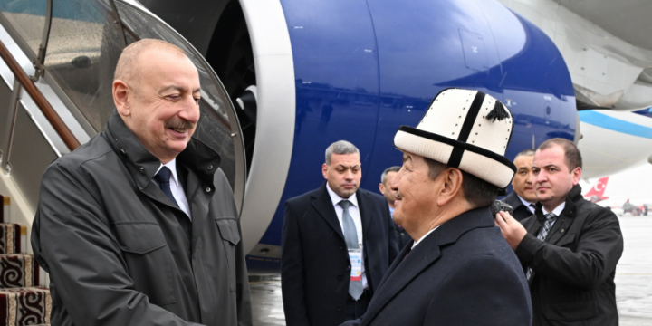 President of Azerbaijan Ilham Aliyev arrived in Kyrgyzstan