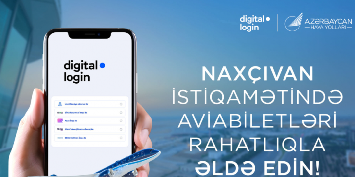 Innovation en route Nakhchivan: Online flight ticket purchase via digital.login