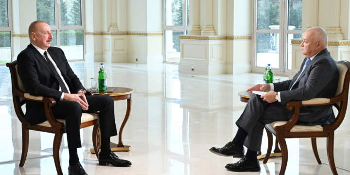 President Ilham Aliyev was interviewed by Dmitry Kiselev, Director General of “Rossiya Segodnya” International News Agency