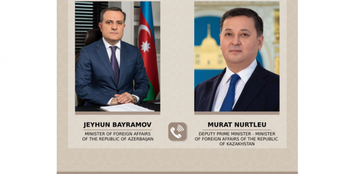 Azerbaijani, Kazakhstani FMs hold phone talk