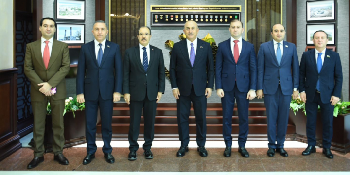 Former Turkish Foreign Minister Mevlut Çavuşoğlu visit Azerbaijan`s Milli Majlis