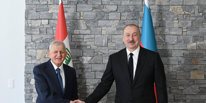 President Ilham Aliyev met with President of Iraq in Davos