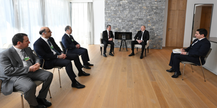 President Ilham Aliyev met with Prime Minister of Kurdistan Region of Iraq in Davos