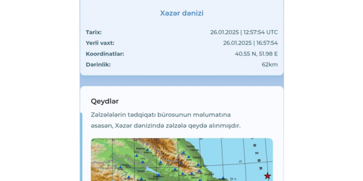 Magnitude 3.5 quake jolts Caspian Sea