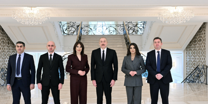 President of Azerbaijan Ilham Aliyev was interviewed by local TV channels